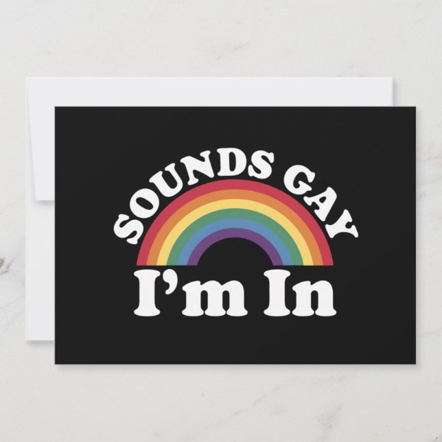 Invitation Gay Pride LGBT Sons Gay Je Suis Dans  (Devant)