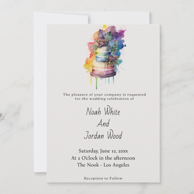 Invitation Gay Pride Mariage LGBT (Devant)