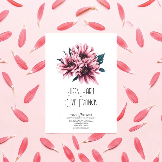 Invitation Gazania Grace : Élégant Mariage de printemps et d' (Créateur téléchargé)