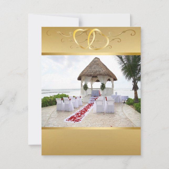 Invitation Gazebo Sur L'Invitation Au Mariage De Plage5 (Devant)
