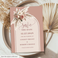 Gazon de Pampas Rose Aquarelle Arche Mariage Enreg