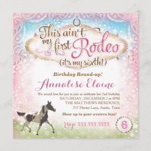 Invitation GC Ce n'est pas mon premier rodéo 6e anniversaire
