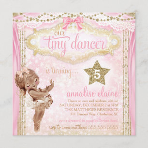 Invitation GC Magique Vintage minuscule danseur afro-américai