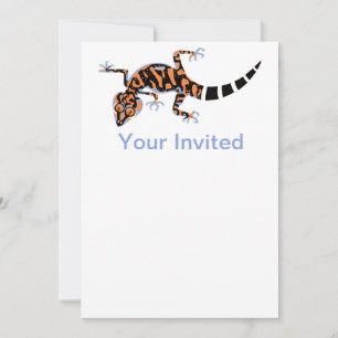Invitation Gecko - Espèces en voie de disparition -invitation
