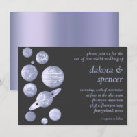 Geek Chic Mariage | Dusty Lavender Purple Planètes