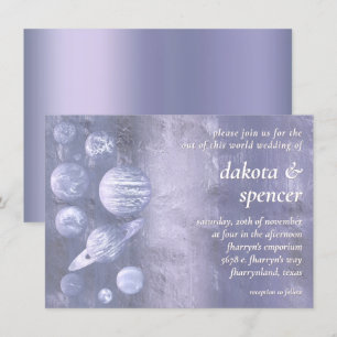 Invitation Geek Chic Mariage   Dusty Lavender Solar System