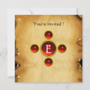 Invitation Gem cross 1ère sainte communion / Christening roug