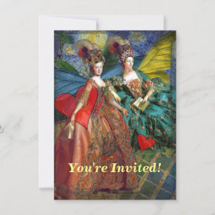 Invitation Gemini gothique classique femme papillon Whimsical