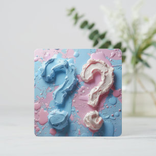 Invitation Gender Reveal Party Simple Custom Text