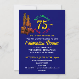 Invitation GÉNÉRATION VERRE colorée 75e anniversaire