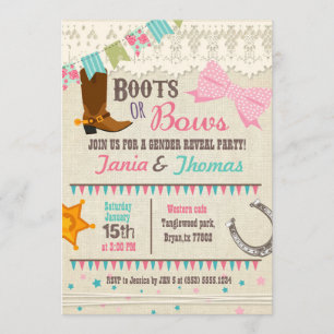 Invitation Genèse Boots ou Bows