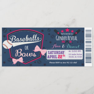 Invitation Genre de bébé révélée - Bébés ou Bows