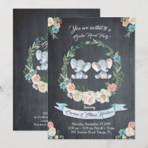 Genre de fille ou garçon révéler éléphant, tableau