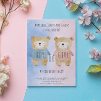 Genre Reveal Ours étoile rose bleu arrière - plan