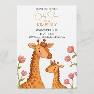 Invitation Gentle Giraffe Moments