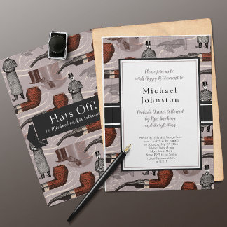 Invitation Gentleman Retirement Party ou Anniversaire Vintage