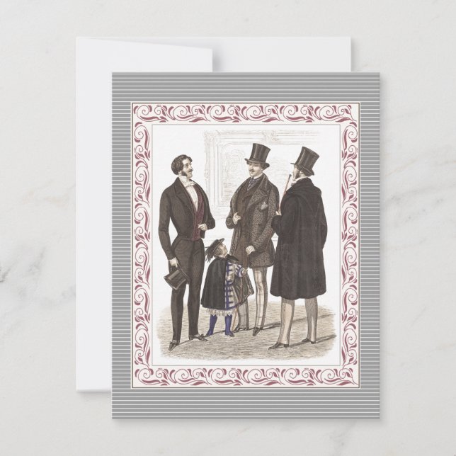 Invitation Gentlemen Only Élégante Soirée de Célibataire (Devant)