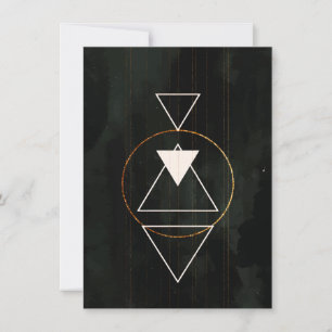 Invitation Géométrie sacrée Boho élégante Cercles Triangles O