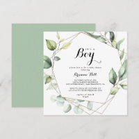Géométrique Elegant Gold C'est un Baby shower garç