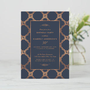 Invitation Géométrique vintage Géométrique Art Déco Gatsby fê