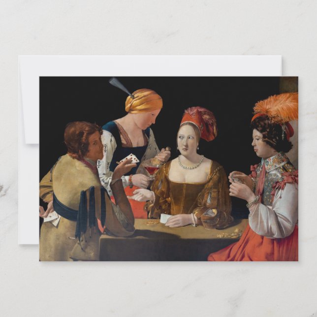 Invitation Georges de la Tour - Cheat avec l'As des Diamants (Devant)
