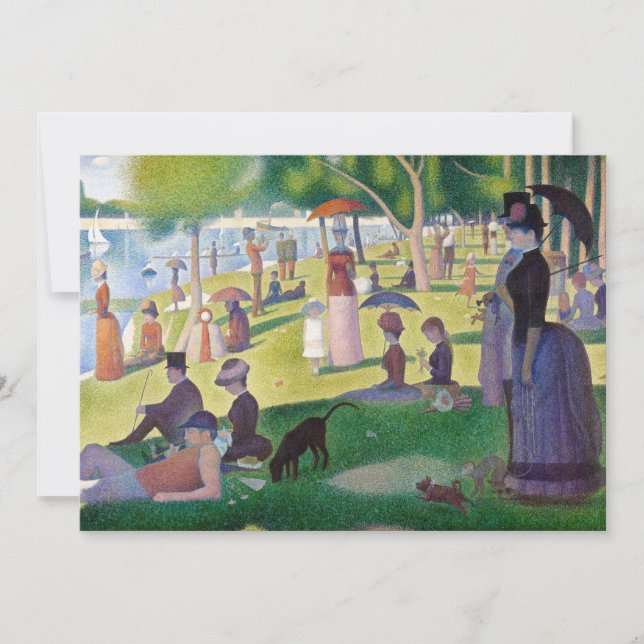 Invitation Georges Seurat - Un dimanche sur La Grande Jatte (Devant)
