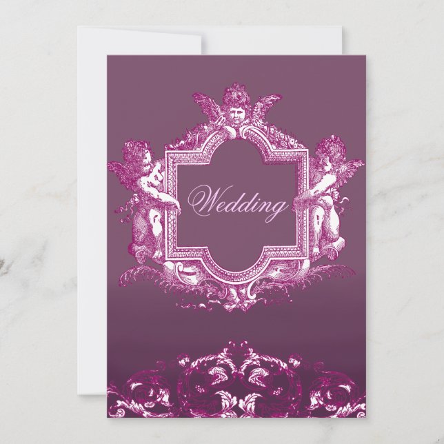 Invitation Georgiana (Prune) Mariage (Devant)