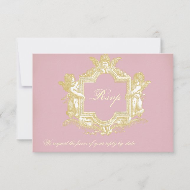 Invitation Georgiana (Rose Saumon) RSVP (Devant)