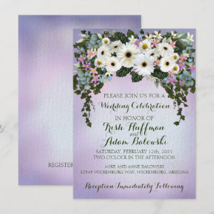 Invitation Gerbera Daisies Mariage de swag