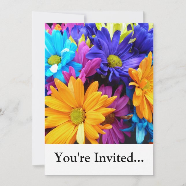Invitation Gerbera Daisy Bouquet (Devant)