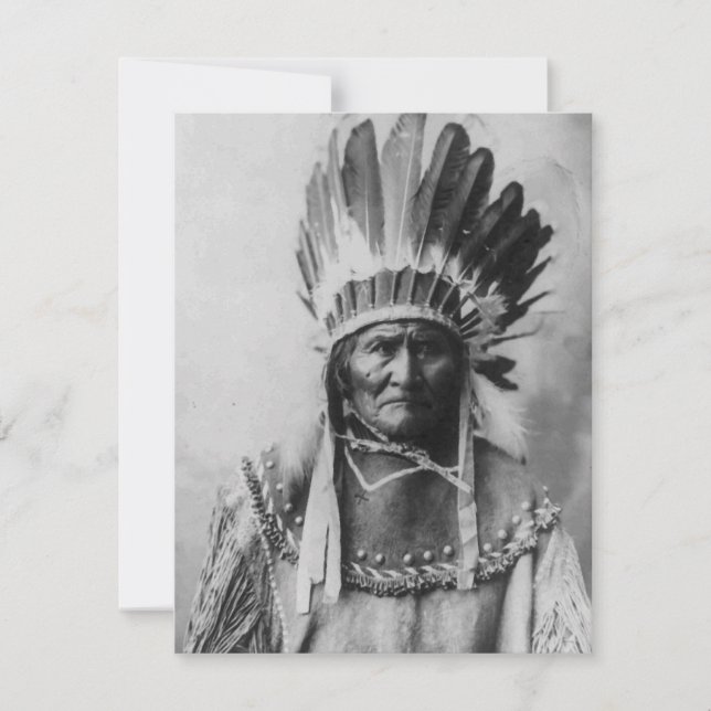 Invitation Geronimo noir et blanc (Devant)