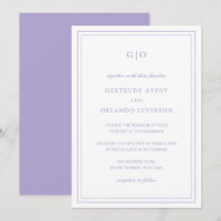 Gertrude Lavender Classique Mariage Élégant