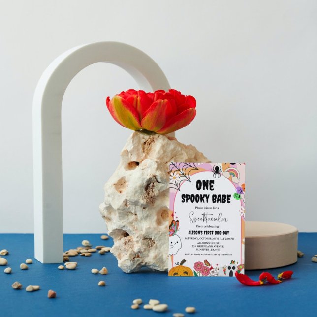 Invitation Ghost Halloween vibes Éffrayantes Retro Super Anni (Créateur téléchargé)