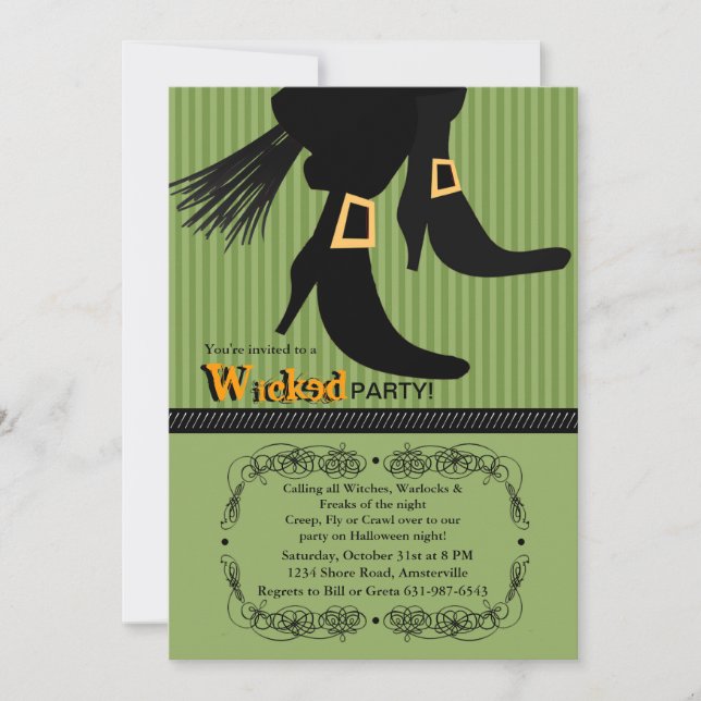 Invitation Ghoulish Night Halloween Party (Devant)