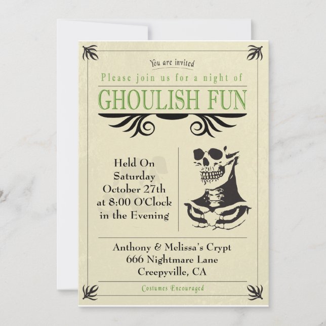 Invitation Ghouly Fun (Devant)