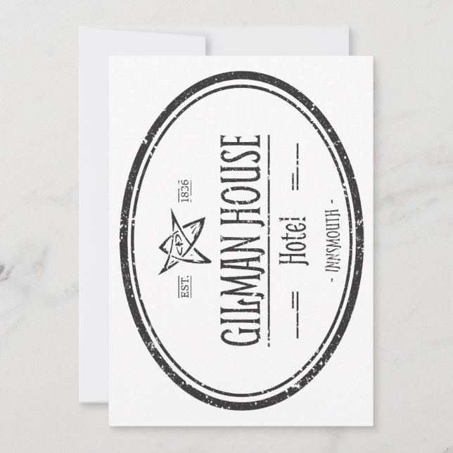 Invitation Gilman House Innsmouth Lovecraftian (Devant)