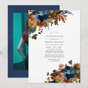 Invitation Gingembre et la marine Fête de la vie en fleurs Ph