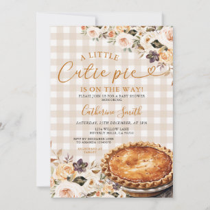 Invitation Gingham Un petit bébé mignon Shower à la citrouill