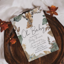 Girafe Aquarelle Baby Shower Sauvage