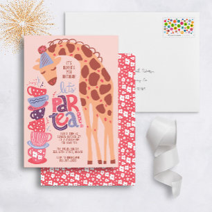 Invitation Giraffe Tea Party Anniversaire de enfant Party Inv