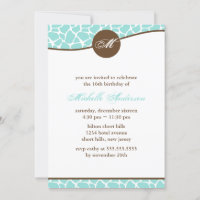 Giraffe verte Motif Anniversaire