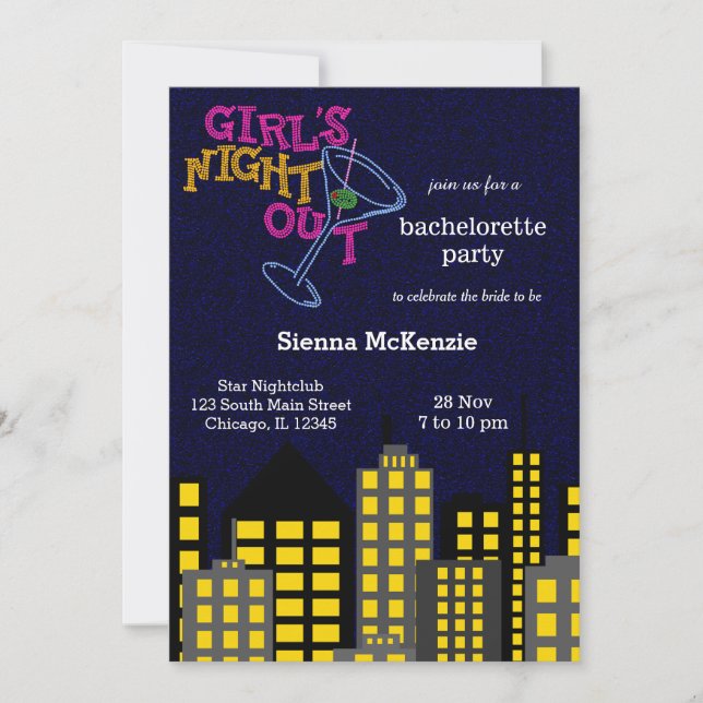 Invitation Girls night (Devant)