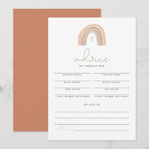 Invitation GITA Pastel Baby shower arc-en-ciel Prédictions