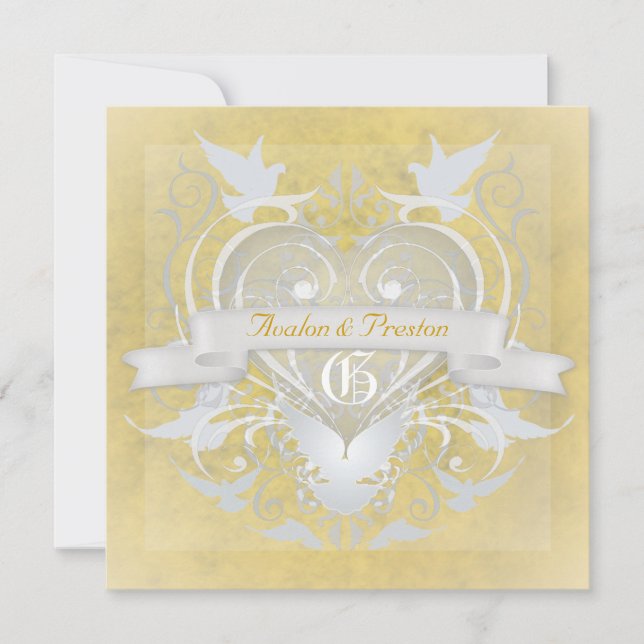 Invitation givrée de jaune de princesse conte de (Devant)