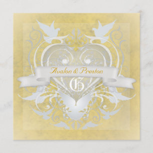 Invitation givrée de jaune de princesse conte de