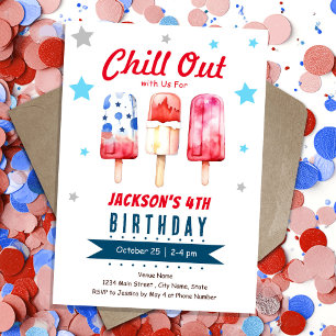 Invitation Glace d'été pour enfants détendus Anniversaire de
