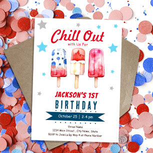 Invitation Glace d'été pour enfants détendus Gâteau d'anniver