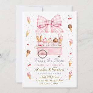 Invitation Glace Voici la Baby Shower 