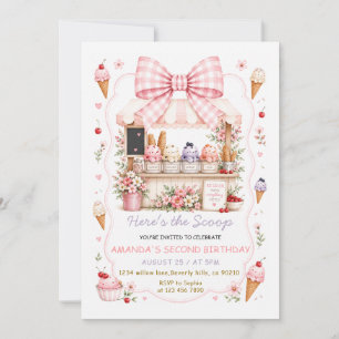 Invitation Glace Voici la Scoop Douce 2e Anniversaire