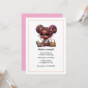 Invitation Glam Fashion Doll Anniversaire
